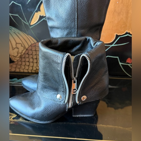 Michael Kors Shoes - MICHAEL KORS Bassey Black Leather
Convertible Boots Size 9M